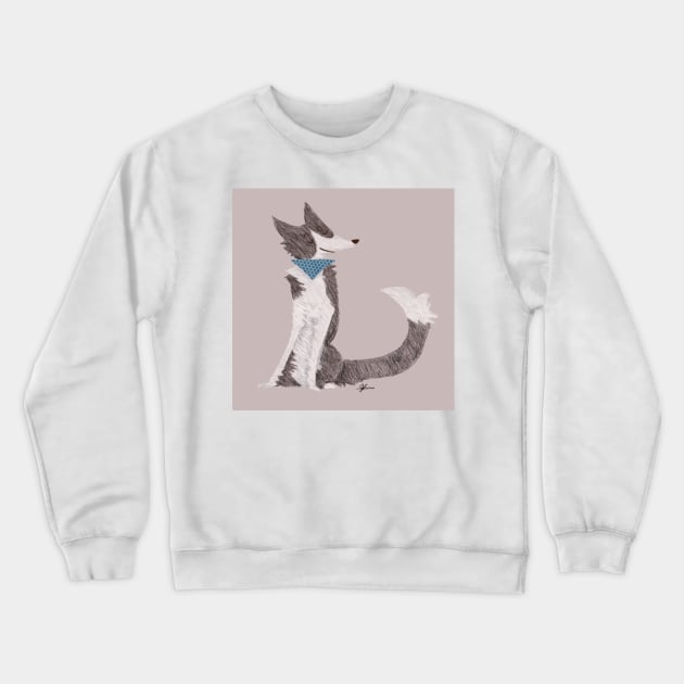 colour pencil collie Crewneck Sweatshirt by bitingnclawing